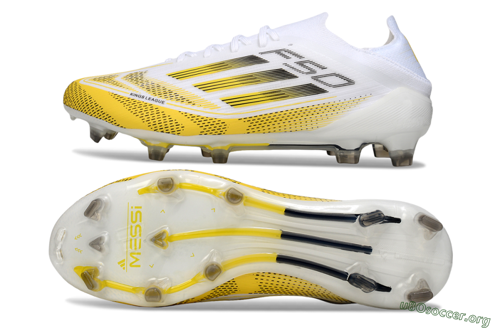 Adidas F50 Elite FG Football Boots - White/Yellow/Black 1