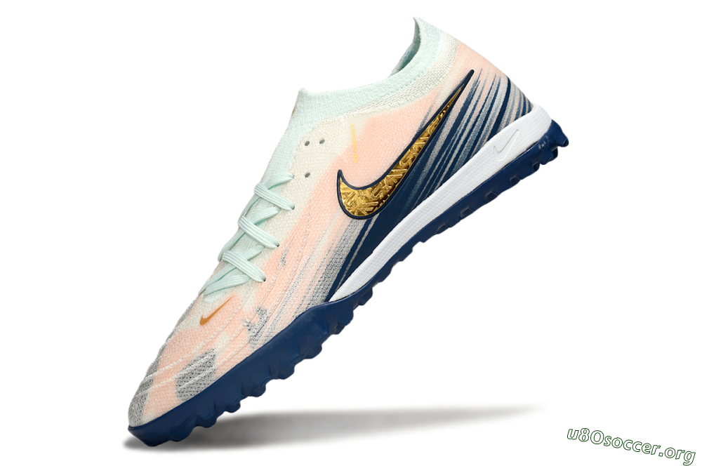 Nike Phantom GX 2 Elite TF Football Shoes - Pink/Blue/Gold 5
