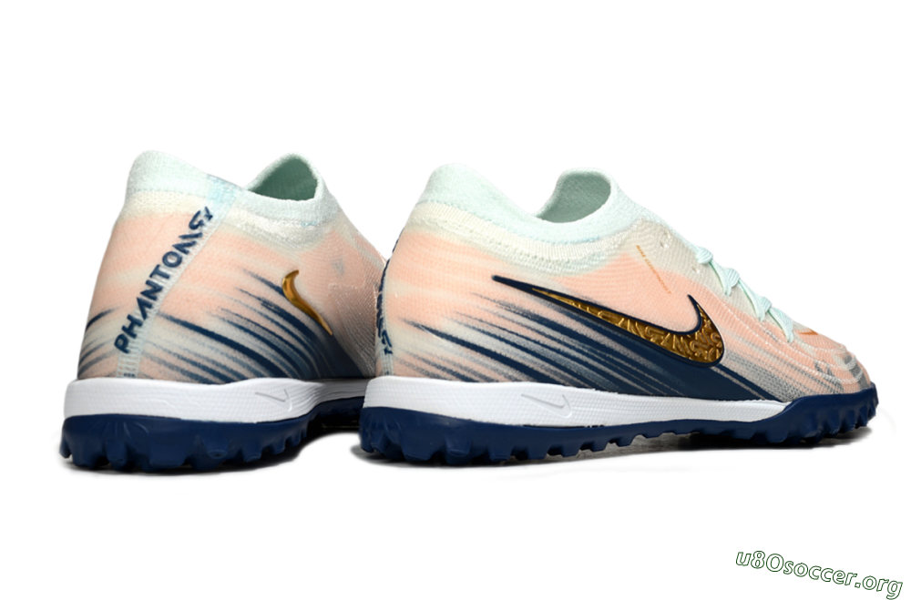 Nike Phantom GX 2 Elite TF Football Shoes - Pink/Blue/Gold 6