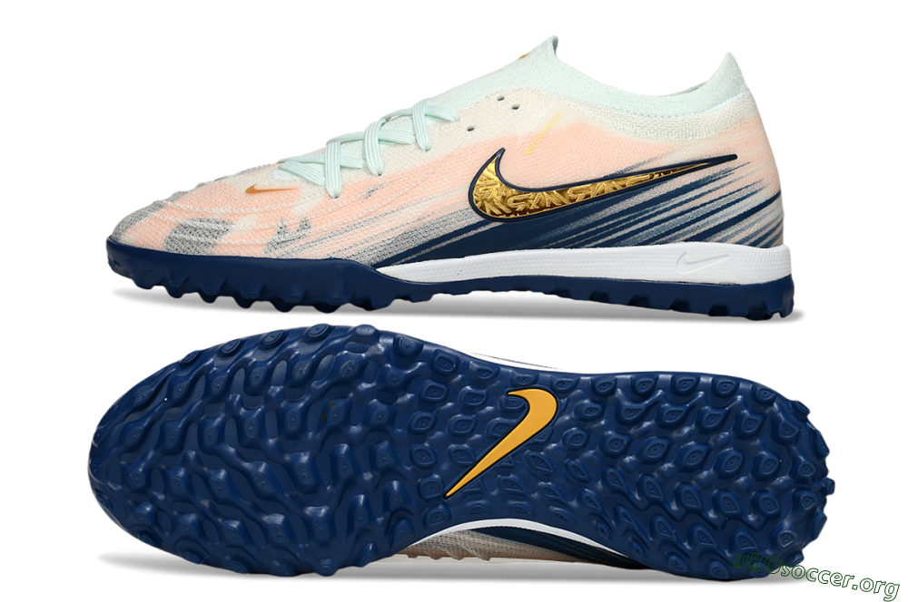 Nike Phantom GX 2 Elite TF Football Shoes - Pink/Blue/Gold 1
