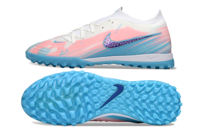Nike Phantom GX 2 Elite TF Football Shoes - White/Pink/Blue