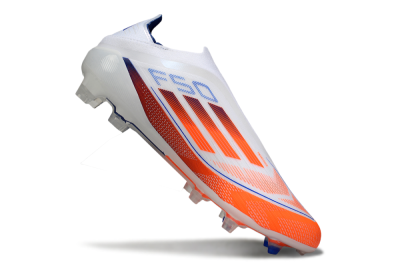 Adidas F50 Elite Laceless FG Football Boots - White/Red/Blue