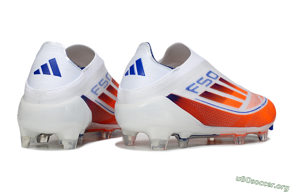 Adidas F50 Elite Laceless FG Football Boots - White/Red/Blue 6