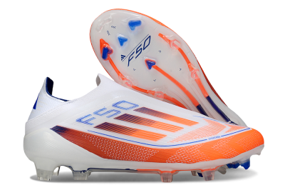 Adidas F50 Elite Laceless FG Football Boots - White/Red/Blue