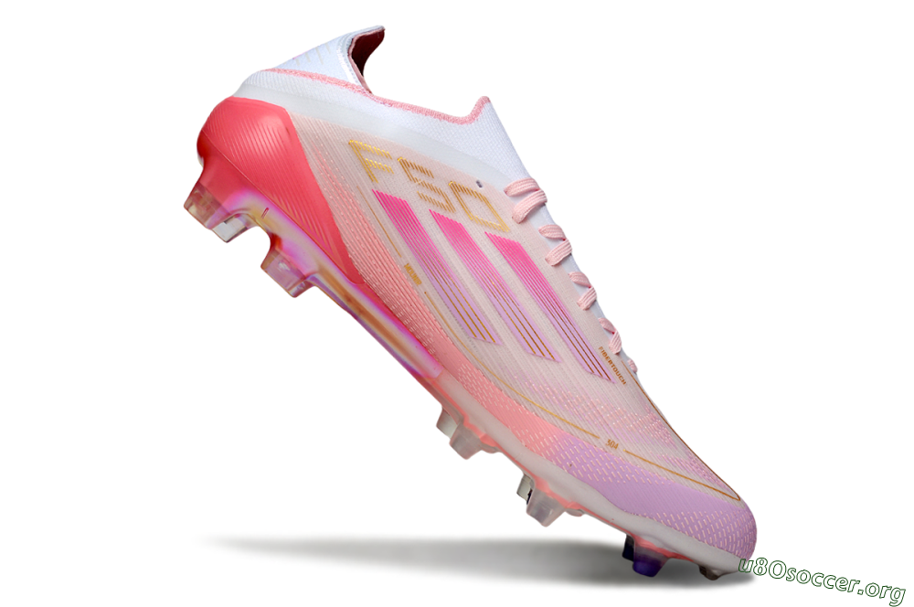 Adidas F50 Elite 304 FG Football Boots - Pink/White/Gold 4
