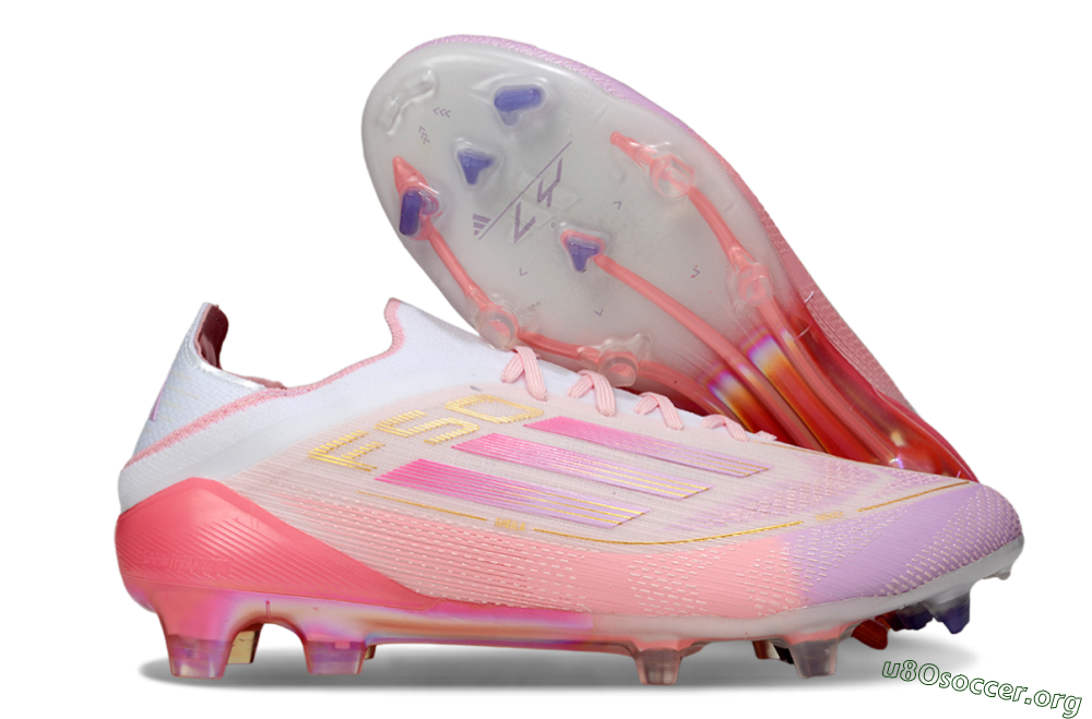Adidas F50 Elite 304 FG Football Boots - Pink/White/Gold 2