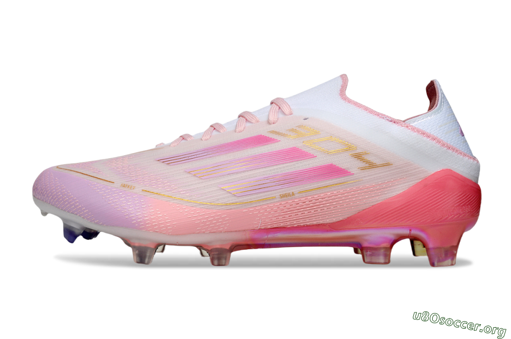 Adidas F50 Elite 304 FG Football Boots - Pink/White/Gold 3