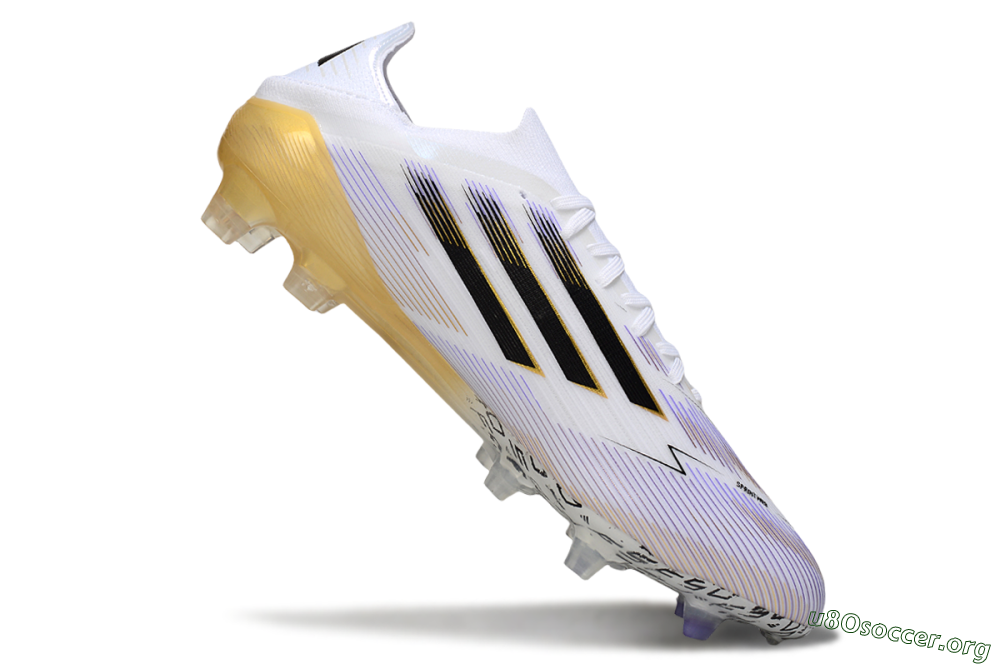 Adidas F50 Elite FG Football Boots - White/Purple/Gold 4