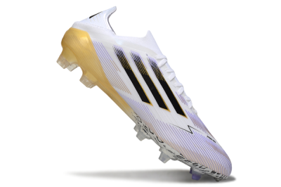 Adidas F50 Elite FG Football Boots - White/Purple/Gold