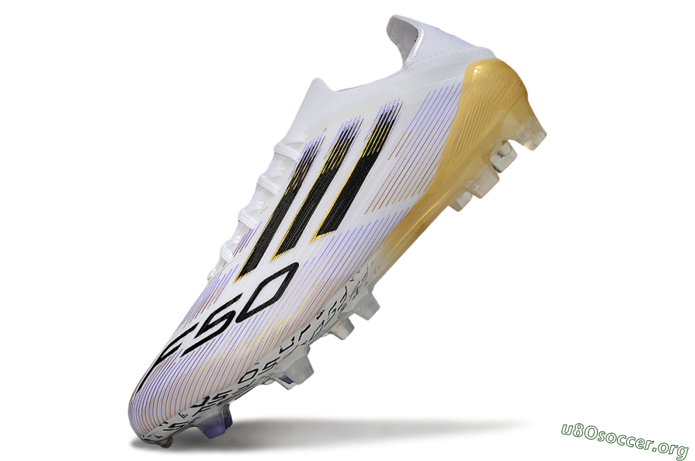 Adidas F50 Elite FG Football Boots - White/Purple/Gold 5
