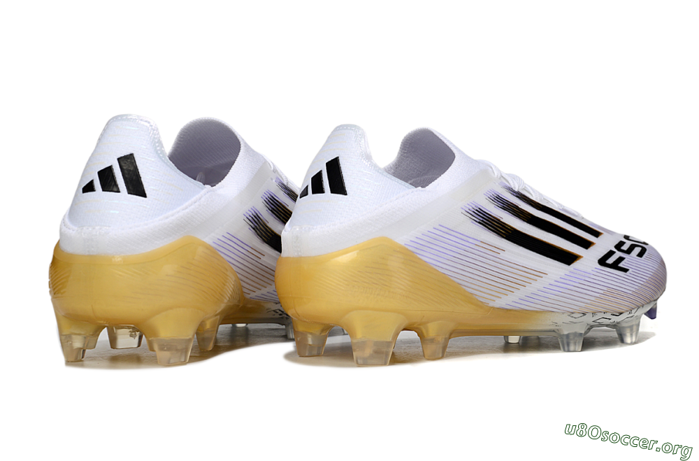 Adidas F50 Elite FG Football Boots - White/Purple/Gold 6