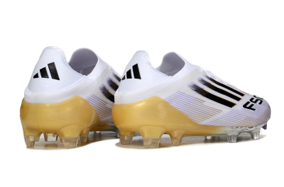 Adidas F50 Elite FG Football Boots - White/Purple/Gold