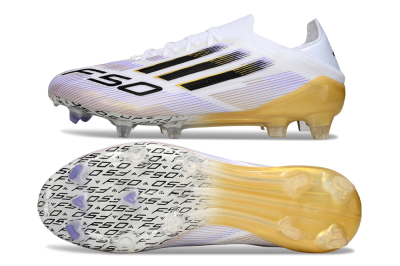 Adidas F50 Elite FG Football Boots - White/Purple/Gold