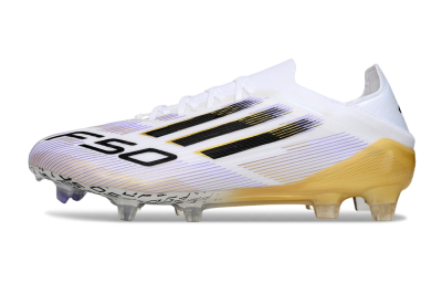 Adidas F50 Elite FG Football Boots - White/Purple/Gold