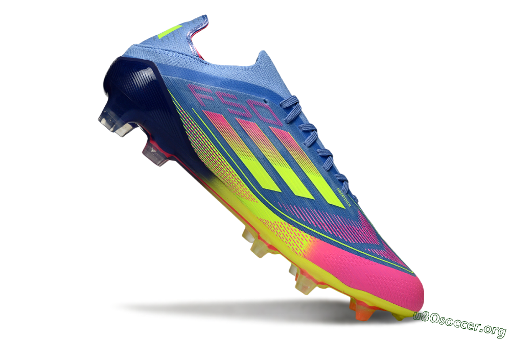 Adidas F50 Elite FG Football Boots - Blue/Yellow/Pink 4