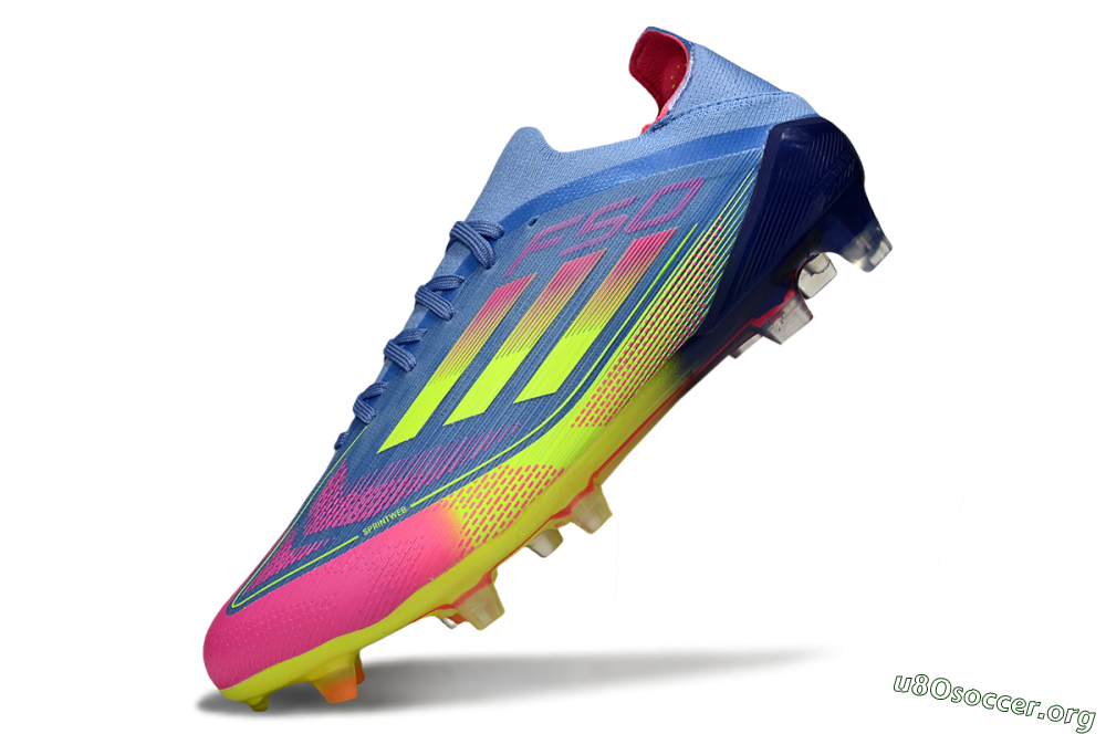 Adidas F50 Elite FG Football Boots - Blue/Yellow/Pink 5