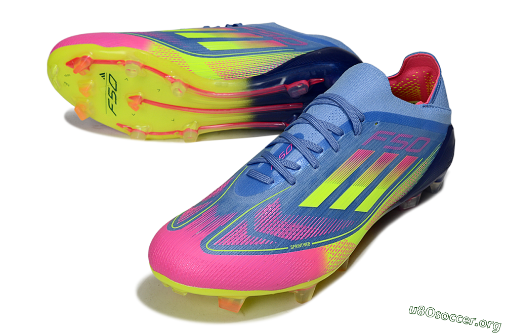 Adidas F50 Elite FG Football Boots - Blue/Yellow/Pink 0