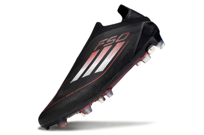 Adidas F50 Elite Laceless FG Football Boots - Black/Silver/Red