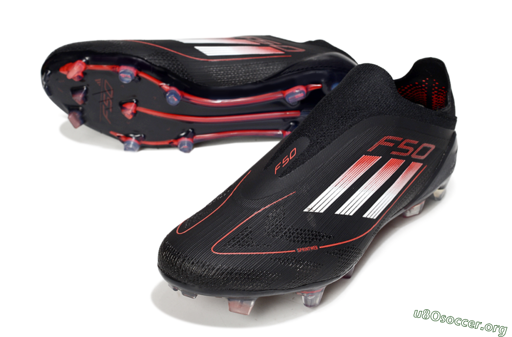 Adidas F50 Elite Laceless FG Football Boots - Black/Silver/Red 0