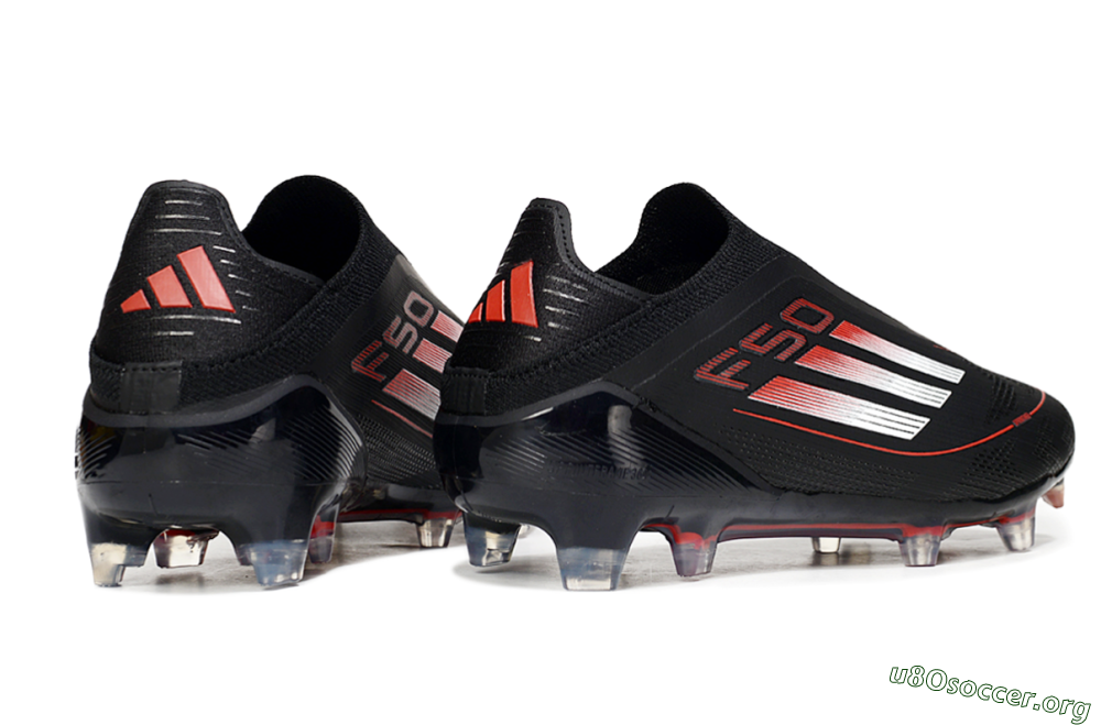 Adidas F50 Elite Laceless FG Football Boots - Black/Silver/Red 6