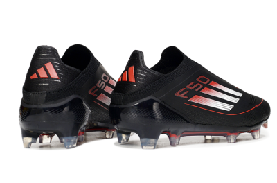 Adidas F50 Elite Laceless FG Football Boots - Black/Silver/Red
