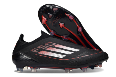 Adidas F50 Elite Laceless FG Football Boots - Black/Silver/Red