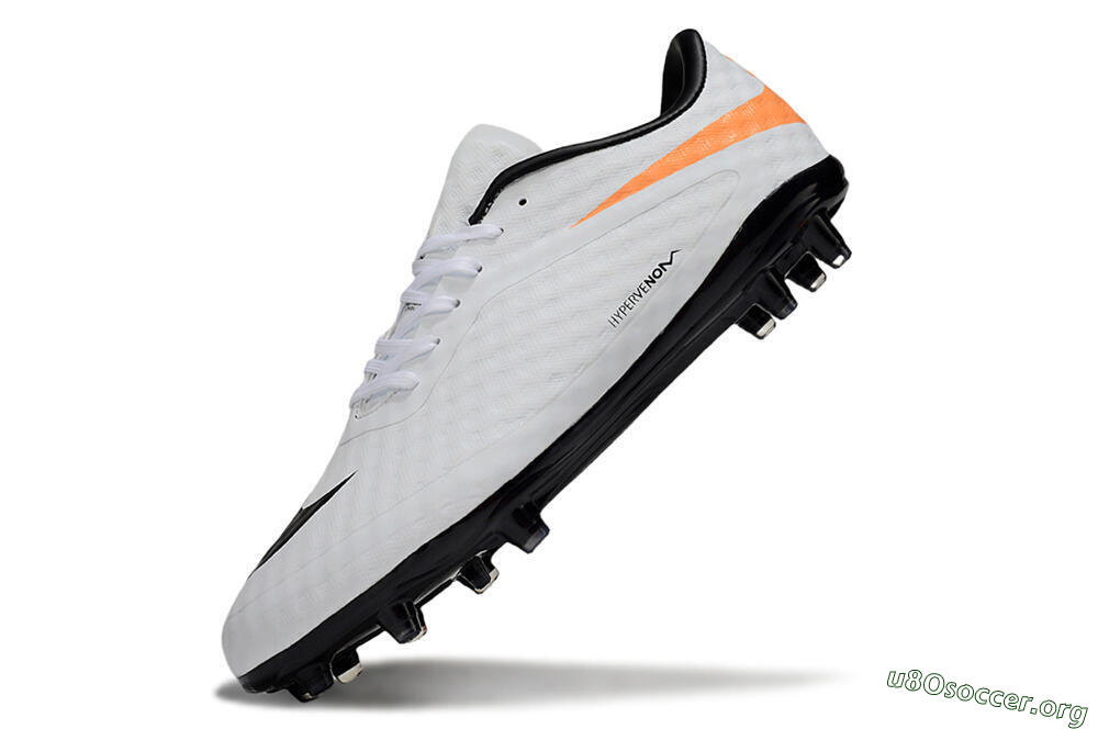 Nike Hypervenom Phantom FG Football Boots - White/Black/Orange 5