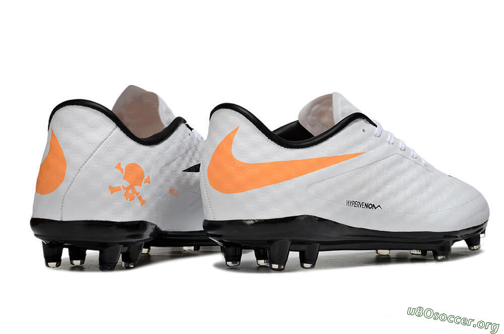 Nike Hypervenom Phantom FG Football Boots - White/Black/Orange 6