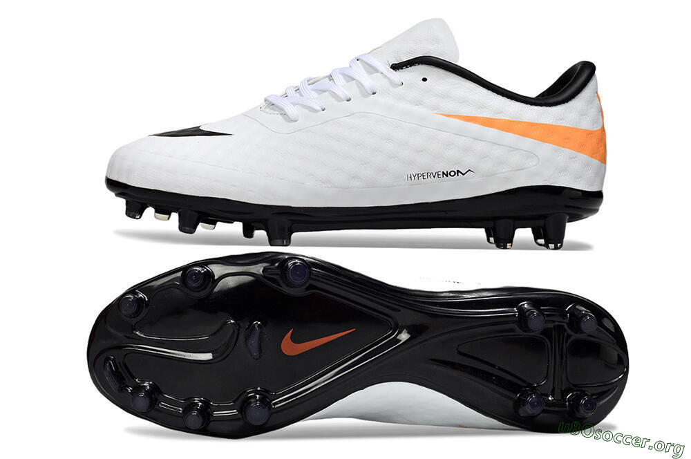 Nike Hypervenom Phantom FG Football Boots - White/Black/Orange 1
