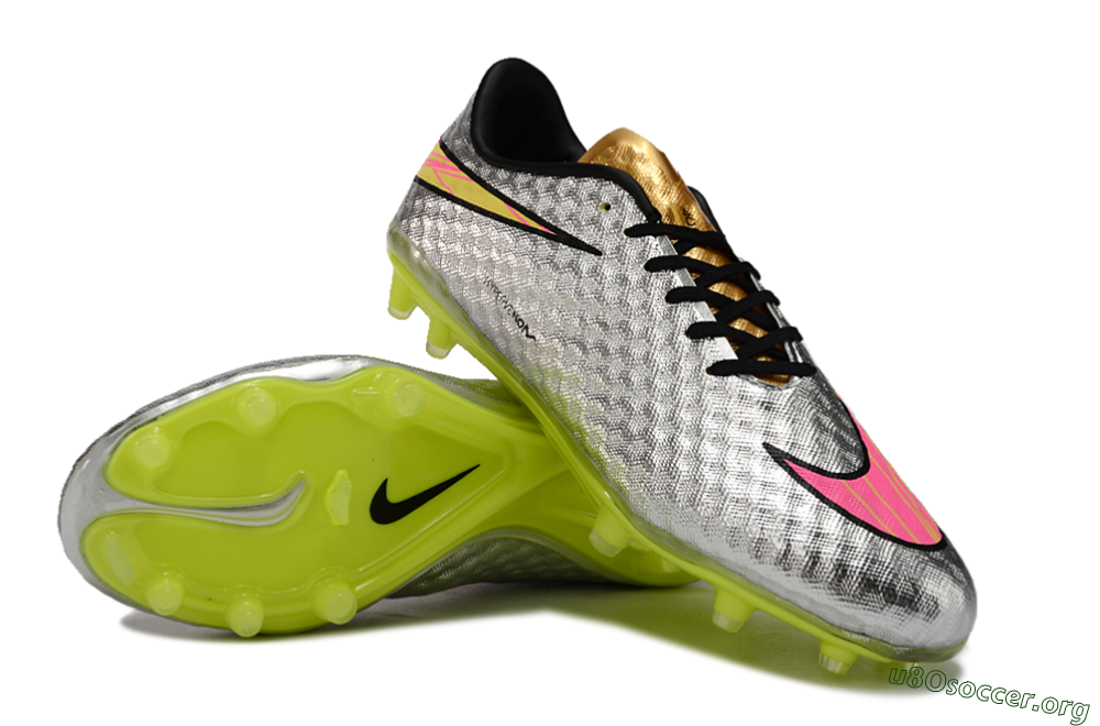 Nike Hypervenom Phantom FG Football Boots - Silver/Pink/Yellow 0