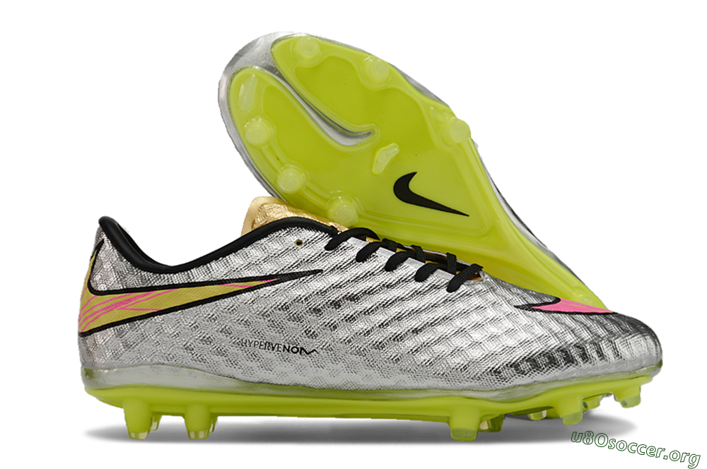 Nike Hypervenom Phantom FG Football Boots - Silver/Pink/Yellow 2