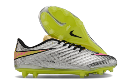 Nike Hypervenom Phantom FG Football Boots - Silver/Pink/Yellow