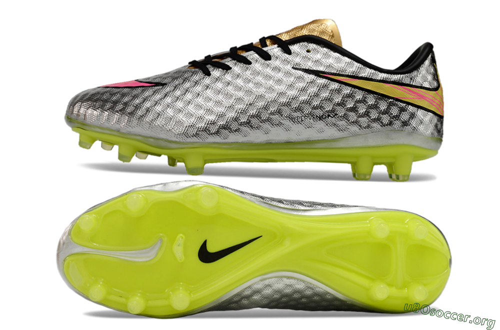 Nike Hypervenom Phantom FG Football Boots - Silver/Pink/Yellow 1