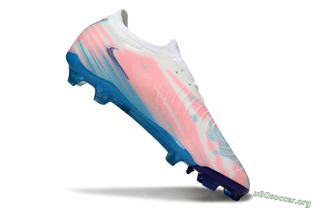 Nike Phantom GX 2 Elite FG Football Boots - White/Pink/Blue 4