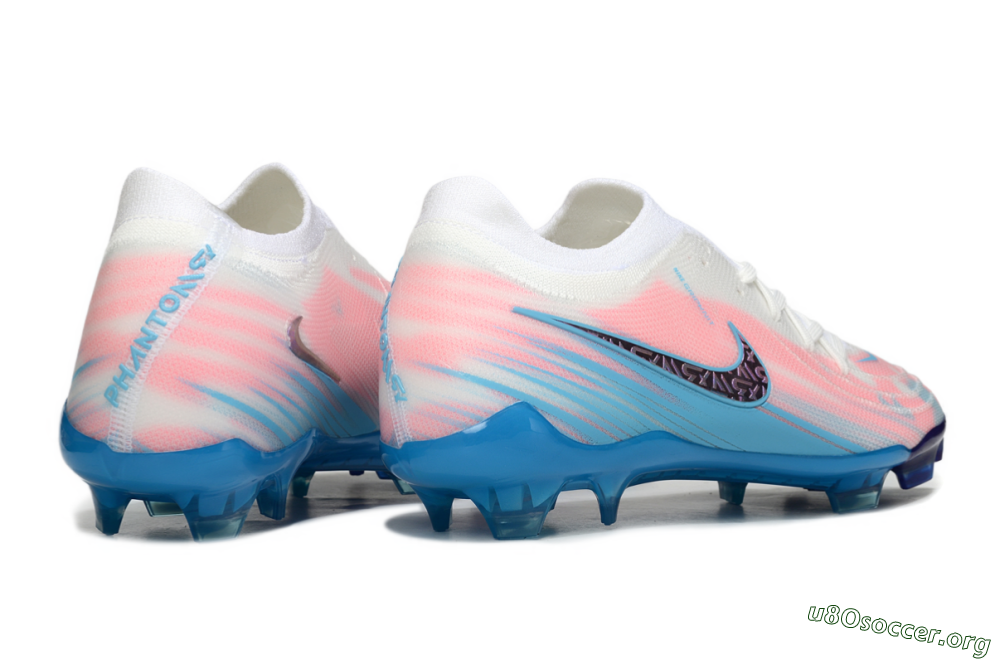 Nike Phantom GX 2 Elite FG Football Boots - White/Pink/Blue 6