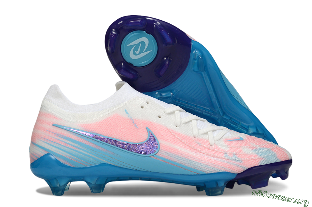 Nike Phantom GX 2 Elite FG Football Boots - White/Pink/Blue 2