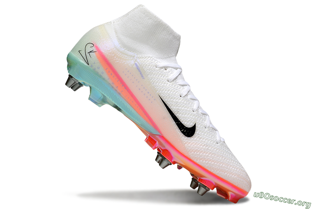 Nike Air Zoom Mercurial Superfly 10 Elite SG Football Boots - White/Black/Pink 4