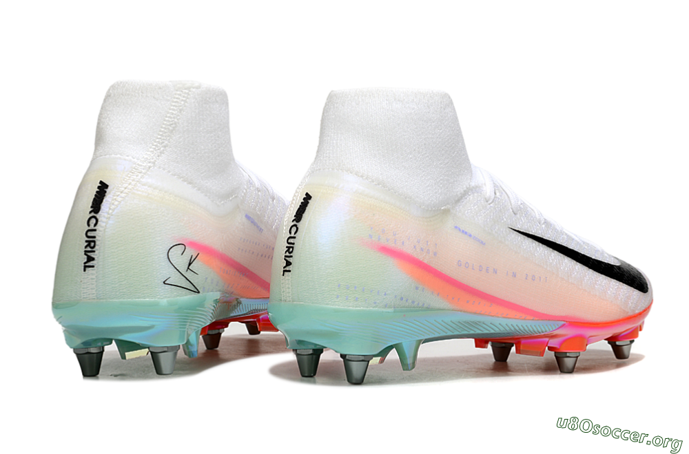 Nike Air Zoom Mercurial Superfly 10 Elite SG Football Boots - White/Black/Pink 6