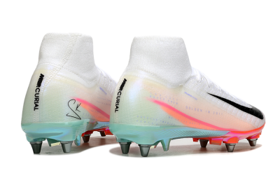 Nike Air Zoom Mercurial Superfly 10 Elite SG Football Boots - White/Black/Pink