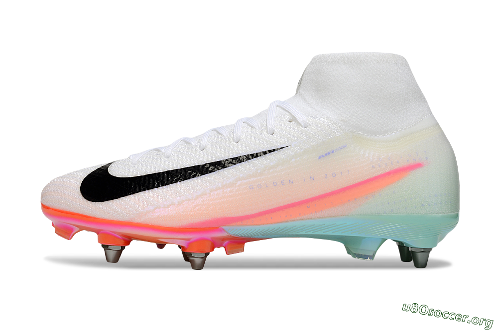 Nike Air Zoom Mercurial Superfly 10 Elite SG Football Boots - White/Black/Pink 3