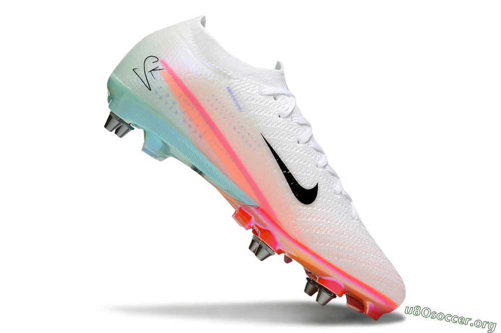 Nike Air Zoom Mercurial Vapor 16 Elite SG Football Boots - White/Black/Pink 4
