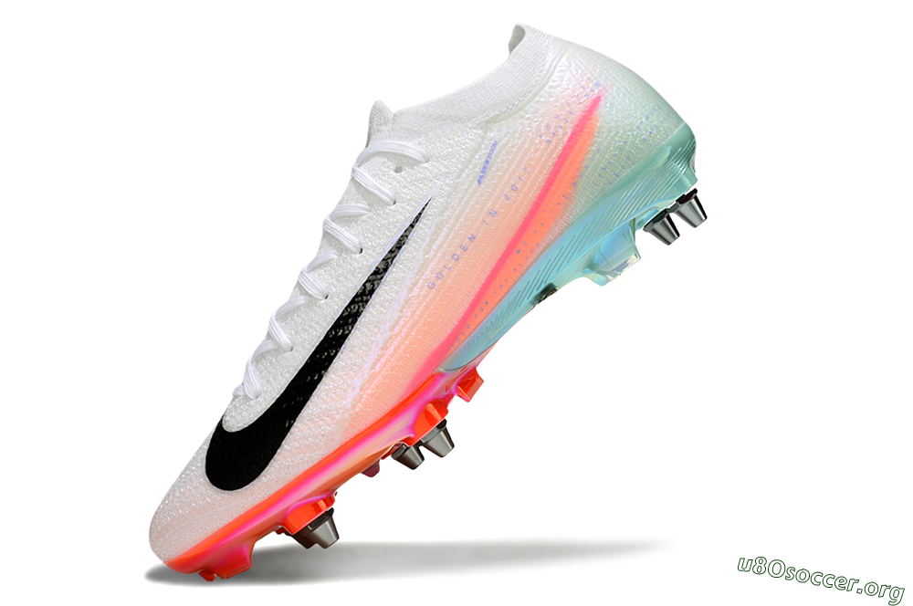 Nike Air Zoom Mercurial Vapor 16 Elite SG Football Boots - White/Black/Pink 5