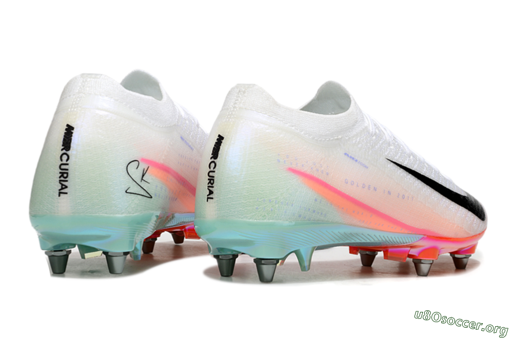 Nike Air Zoom Mercurial Vapor 16 Elite SG Football Boots - White/Black/Pink 6