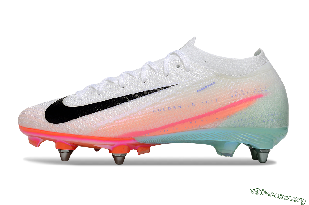 Nike Air Zoom Mercurial Vapor 16 Elite SG Football Boots - White/Black/Pink 3