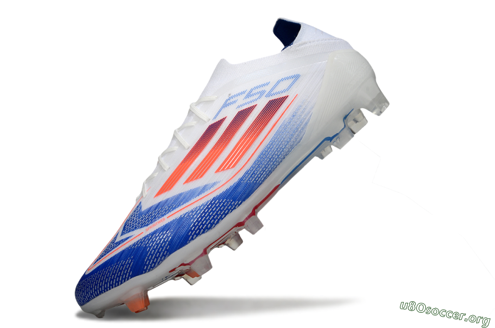 Adidas F50 Elite FG Football Boots - White/Blue/Red 5