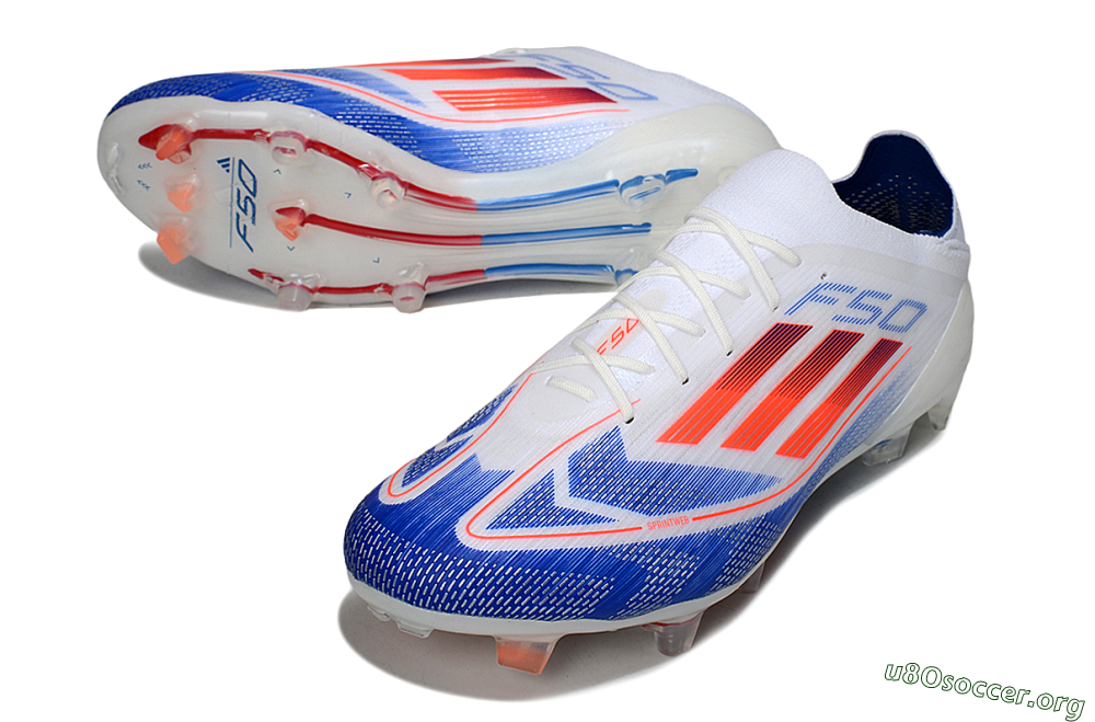 Adidas F50 Elite FG Football Boots - White/Blue/Red 0