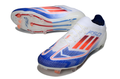 Adidas F50 Elite FG Football Boots - White/Blue/Red