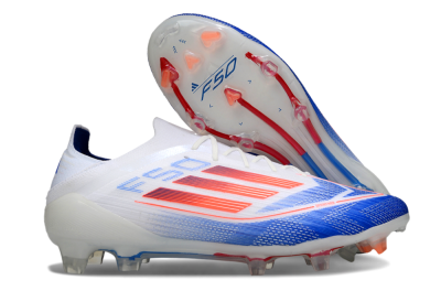 Adidas F50 Elite FG Football Boots - White/Blue/Red