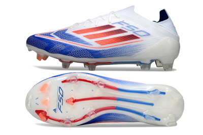 Adidas F50 Elite FG Football Boots - White/Blue/Red