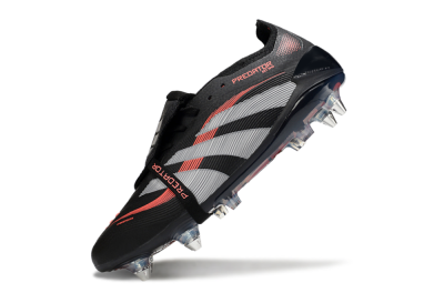 Adidas Predator 25 Elite Foldover Tongue SG Football Boots - Black/Red/Silver